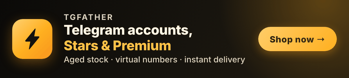 TgFather: Telegram accounts, Stars and Premium